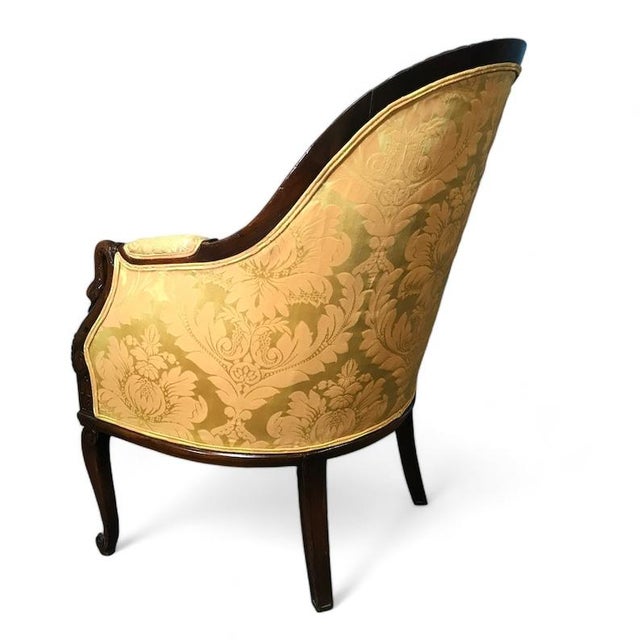 Victorian Victorian Carved Goose Neck Armchair For Sale - Image 3 of 6