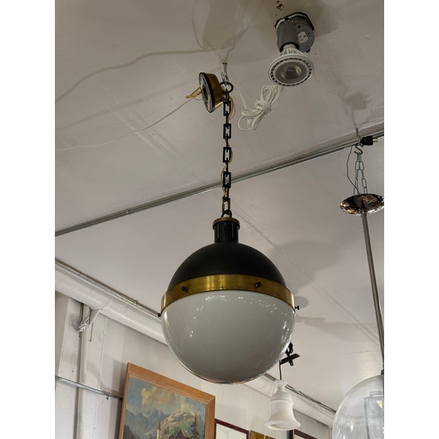 Industrial Thomas O’Brien for Visual Comfort Hicks Globe Pendant Light For Sale - Image 3 of 12