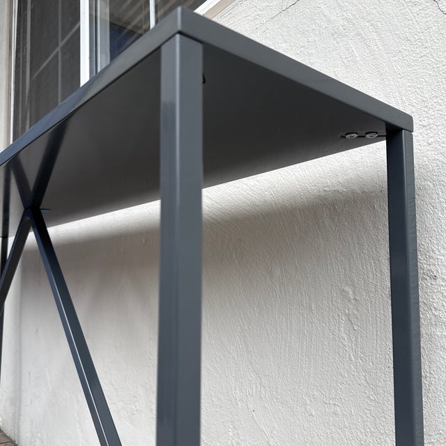 Navy Blue Blu Dot Strut Console Table For Sale - Image 8 of 12