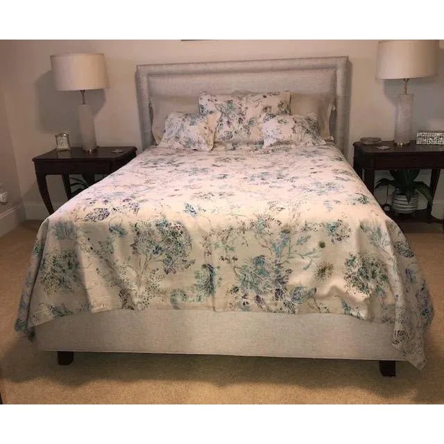 Queen Linen Duvet and Pillow Shams - Set of 5 For Sale - Image 12 of 12
