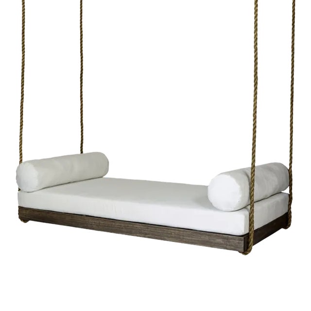 Southern Komfort 73" Sipsey Porch Swing, Coffee Frame/Natural Cushions For Sale