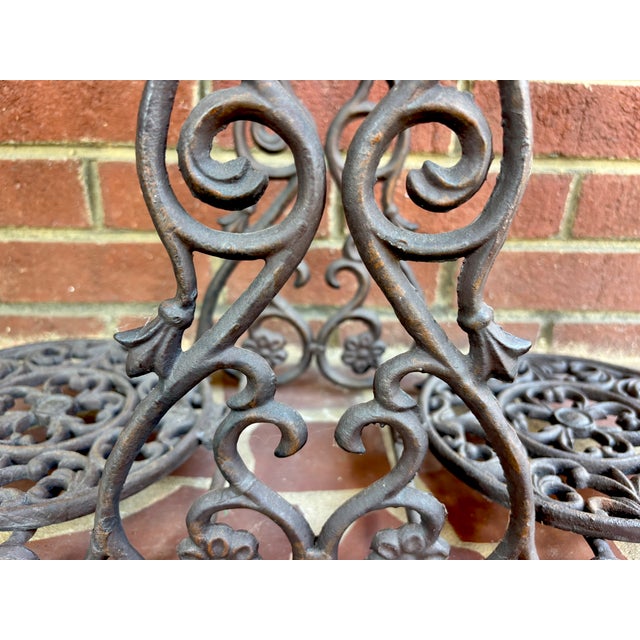 Early 20th Century Antique English Victorian Cast Iron Plant Stand For Sale - Image 5 of 10