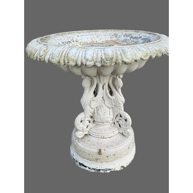 Antique Victorian Style Cast Metal Urn With Figural Base For Sale - Image 12 of 12