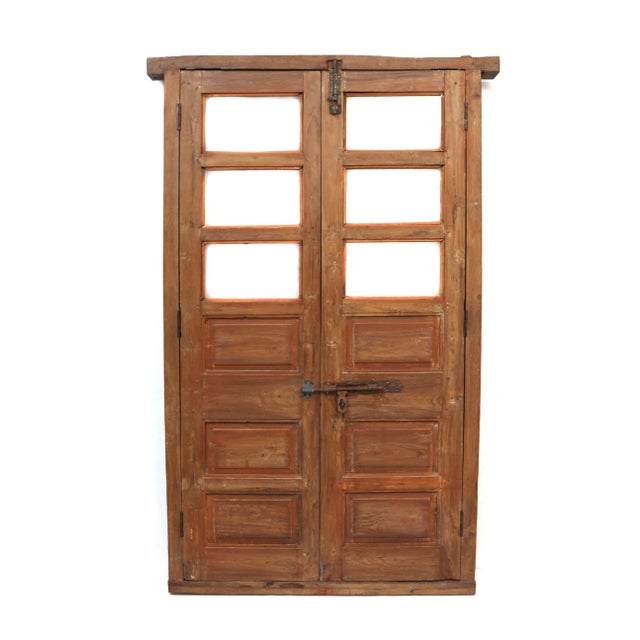Wood Wide Glass Door - 6 Pane For Sale - Image 7 of 12