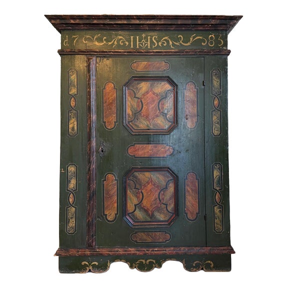 Baroque Farmhouse Cupboard in Pine For Sale