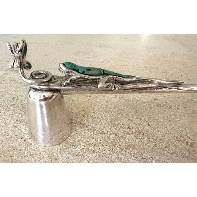 1980s Emilia Castillo Candle Snuffer and Leaf Dish For Sale - Image 5 of 12