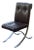 Vintage 1970s Cal-Style Furniture Mfg. Co. Barcelona-Style Chrome X-Base Lounge Chair For Sale