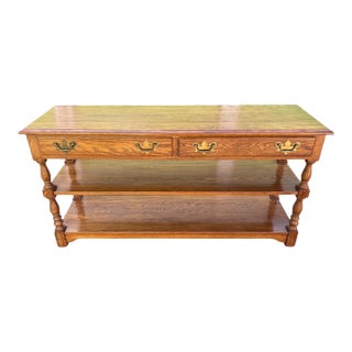 Pennsylvania House William and Mary Style Oak Sofa Table For Sale