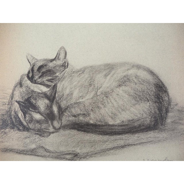 Théophile Alexandre Steinlen Sleepy cats, 1933 Lithograph on vellum Signed in the plate On fine Arches vellum 21 x 22 cm...