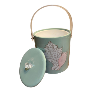 Late 20th Century Coastal Ice Bucket With Sea Shell
