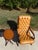 English Wooden and Leather Side Table, 1960s For Sale - Image 11 of 18