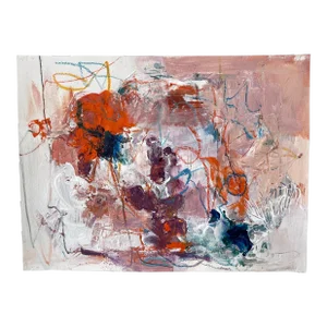 Abstract Small Work on Paper Acrylic Painting Untitled #13 by Stephanie Visser
