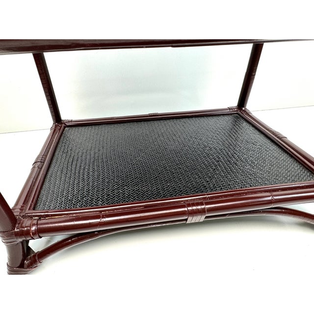 Vintage Mid Century Rattan Magazine Rack For Sale - Image 4 of 10