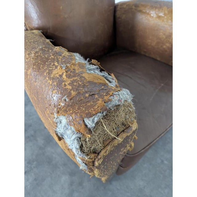 Club Chair in Leather For Sale - Image 5 of 8