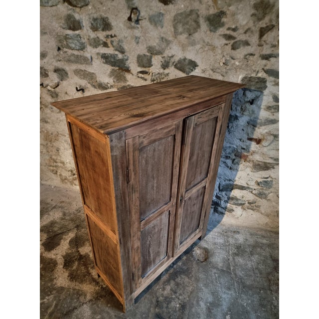 Antique Late 19th Century French Provincial Cabinet in Oak and Pine, 1890s For Sale - Image 11 of 15