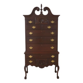 Craftique Chippendale Ball & Claw Mahogany Highboy For Sale