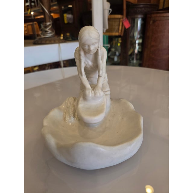 Art Deco American Art Pottery Van Briggle Maiden White Color For Sale - Image 3 of 4