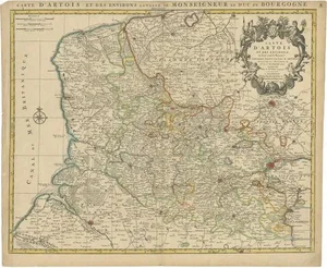 Antique Map of Artois attributed to Covens & Mortier, 1730s