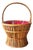 Mid-Century Italian Work Knitting Basket in Rattan and Rush, 1960s For Sale