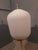 Satin Brass & Large Ribbed Milky Glass Floor Lamp For Sale - Image 10 of 17