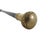 Early 20th Century Victorian Wood Floral Chased Gold Plated Knob Children's Walking Stick Cane For Sale - Image 5 of 8