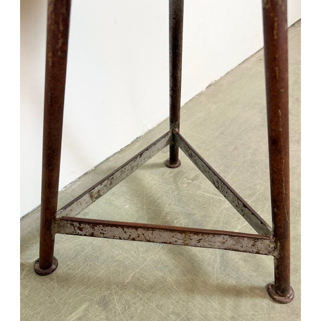 Industrial Grey Workshop Stool, 1960s For Sale - Image 9 of 18