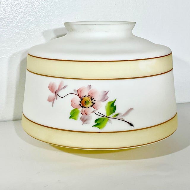 Art Deco 1940s Vintage Coastal Boho Chic Flush Mount Glass Shade For Sale - Image 3 of 10