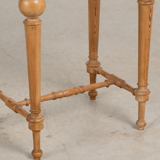 Early 20th Century Small Danish Pine Side Table With Drawer For Sale - Image 12 of 14