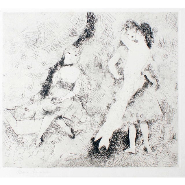 Marie Laurencin, Le Bal Etching, Figurative Print, Marie Laurencin, 1920s, Unframed For Sale - Image 6 of 6