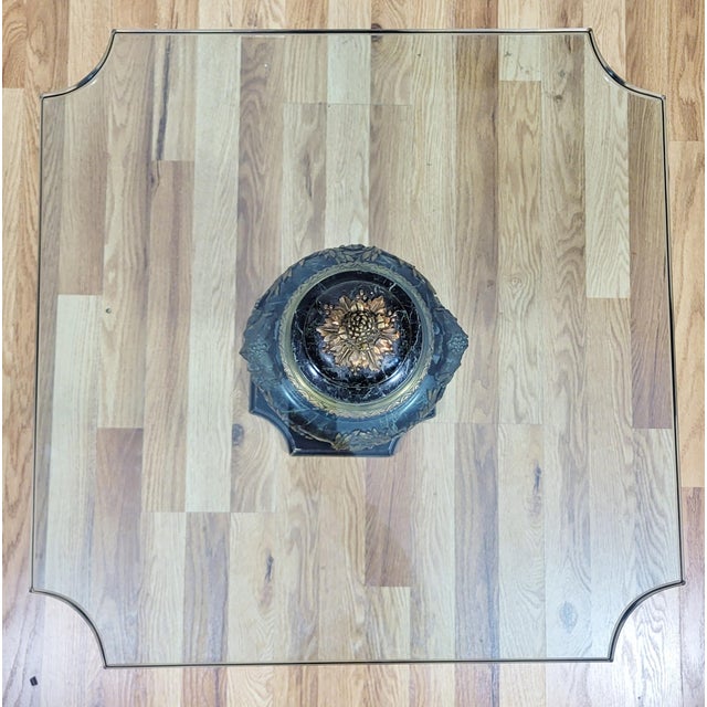 Antique French 19th C Louis XVI Glass Marble & Gilt Bronze Urn Vase Side Table For Sale In New York - Image 6 of 13