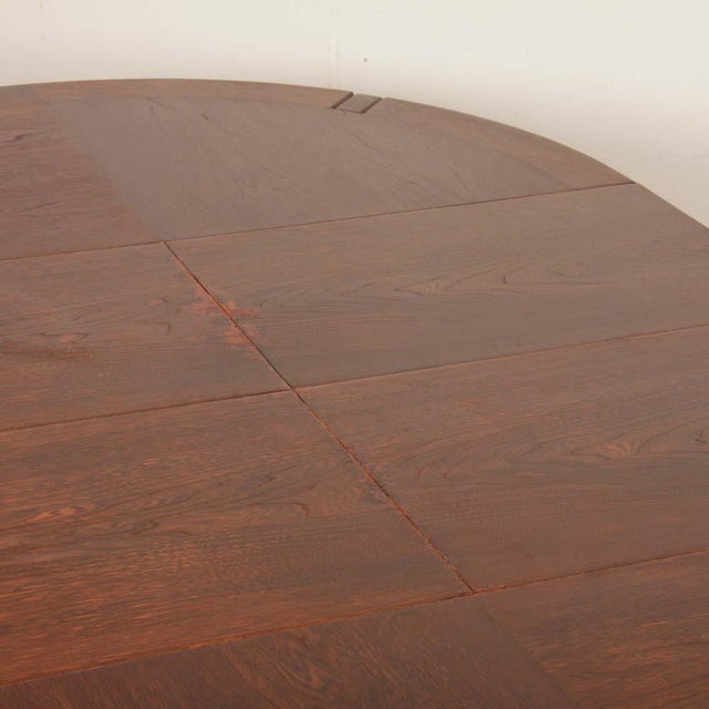 Round Extendable Wooden Dining Table from Monopoly, 1970s For Sale - Image 10 of 16