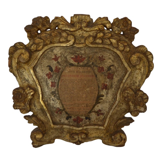 18th Century Italian Plaque " Secundum Joannedi" For Sale