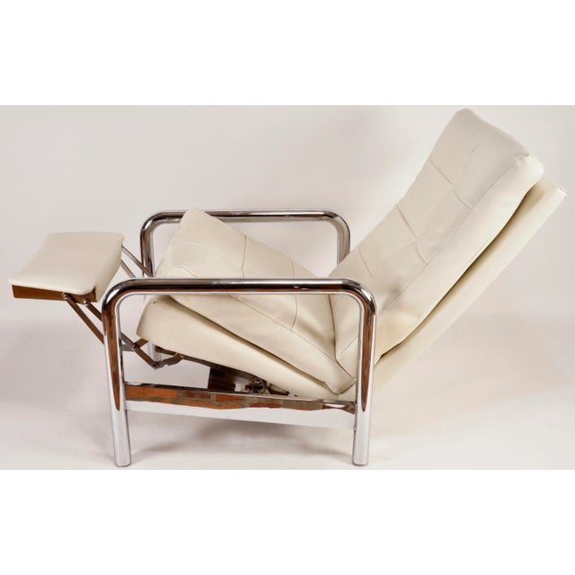 Thayer Coggin 1970s Milo Baughman Chrome Recliner Lounge Chair for Thayer Coggin For Sale - Image 4 of 9