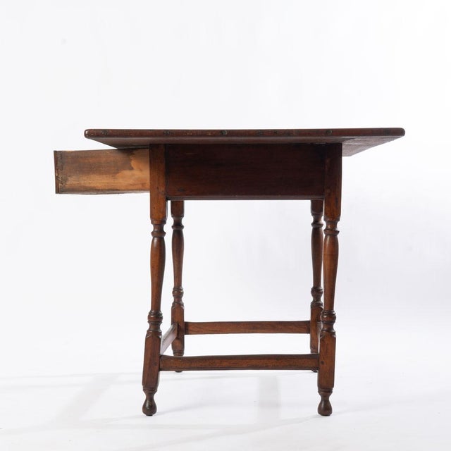 Mid 18th Century 18th Century New England Stretcher Base Tavern Table For Sale - Image 5 of 12