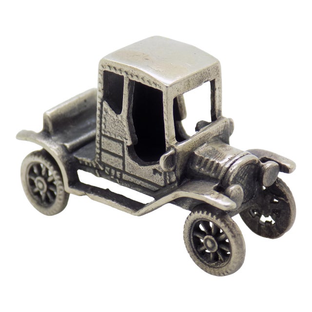 Vintage Italian Handmade Genuine Silver Classic Car Miniature by Raspini Gioielli in Tuscany (Italy) For Sale