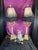Transparent Mid 20th Century Hollywood Regency Crystal & Brass Four‑Arm Candelabra Lamps With Black Fringe Shades — A Dramatic Pair For Sale - Image 8 of 12