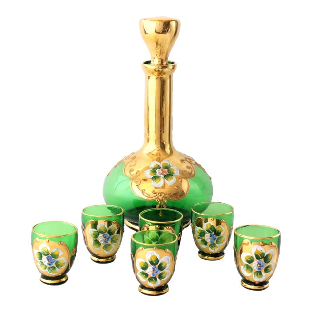 Midcentury Italian Murano Liqueur Set For Sale