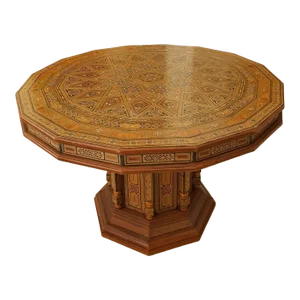 1980s Mosaic Polygon Wood Table