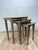1960s 1960s Italian Florentine Silver-Gilt Wood Nesting Tables, Set of 3 For Sale - Image 5 of 12