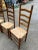A stunning set of four ladder back chairs perfect for any dining room.