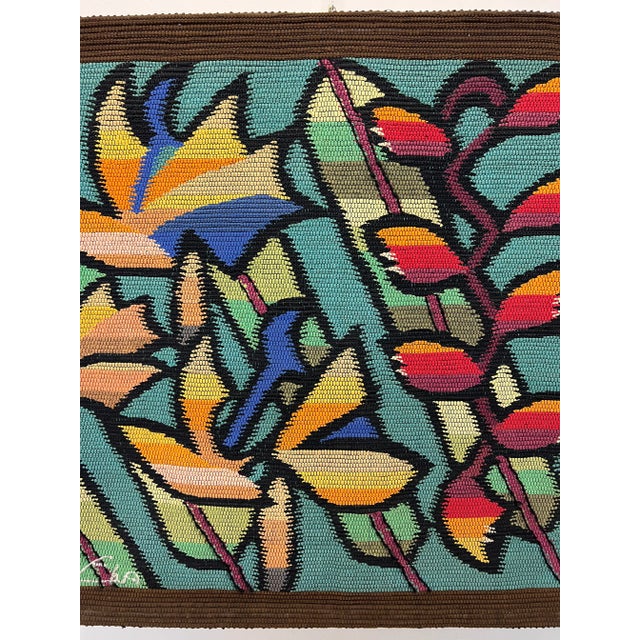 Eila Ampula Brazilian Modern Floral Wall Art Talestry For Sale In Miami - Image 6 of 12