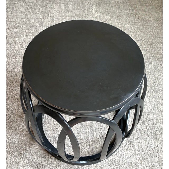 Baker Furniture Company Late 20th Century Attributed to Baker Furniture Barbara Barry “Bracelet” Accent Table / Stool For Sale - Image 4 of 4