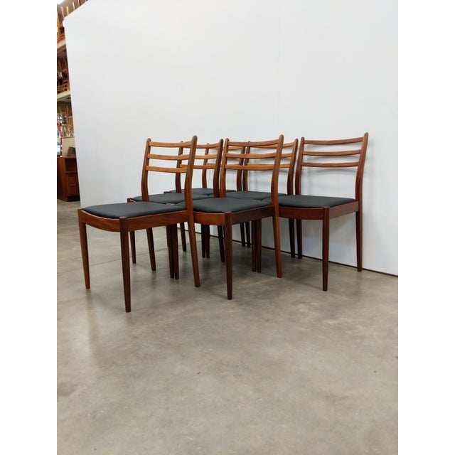 Brown Set of 6 Vintage Mid Century Modern Dining Chairs by G Plan For Sale - Image 8 of 10