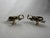 Pair of Vintage Victorian Revival Solid Brass Beetle Cabinet Knobs Hardware For Sale - Image 10 of 12
