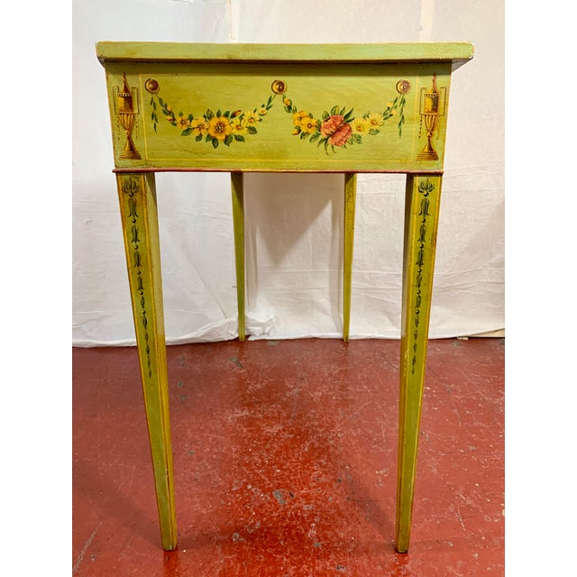 Edwardian Adams Style Painted Consoles a Pair For Sale - Image 4 of 13
