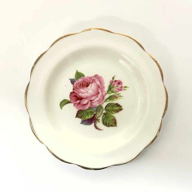 Vintage Soft Pink Floral Motif Wall Plate Curation - Group of 9 For Sale - Image 10 of 12