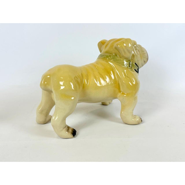 Large Vintage Bulldog Dog Figurine in Porcelain, 1960s, in Flawless conditions. Designed 1960 to 1969