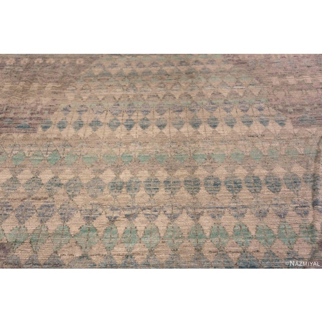 Pink Large Size Tribal Geometric Soft Pastel Color Modern Area Rug For Sale - Image 8 of 10