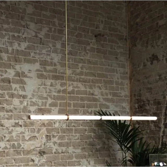 Light object 015 by naama hofman dimensions: w 165, h 80 cm light tube diameter 35 mm brass pipe diameter 10 mm canopy...