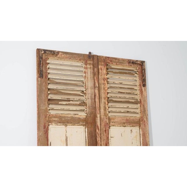 19th Century French Wooden Shutters - A Pair For Sale In Greensboro - Image 6 of 11